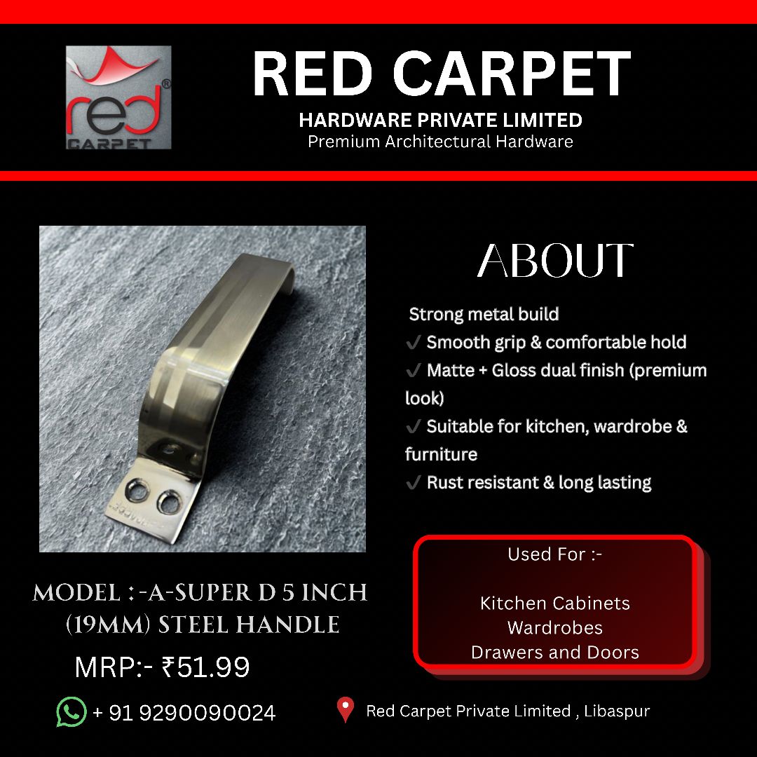 A-SUPER D 5 INCH (19MM) STEEL HANDLE